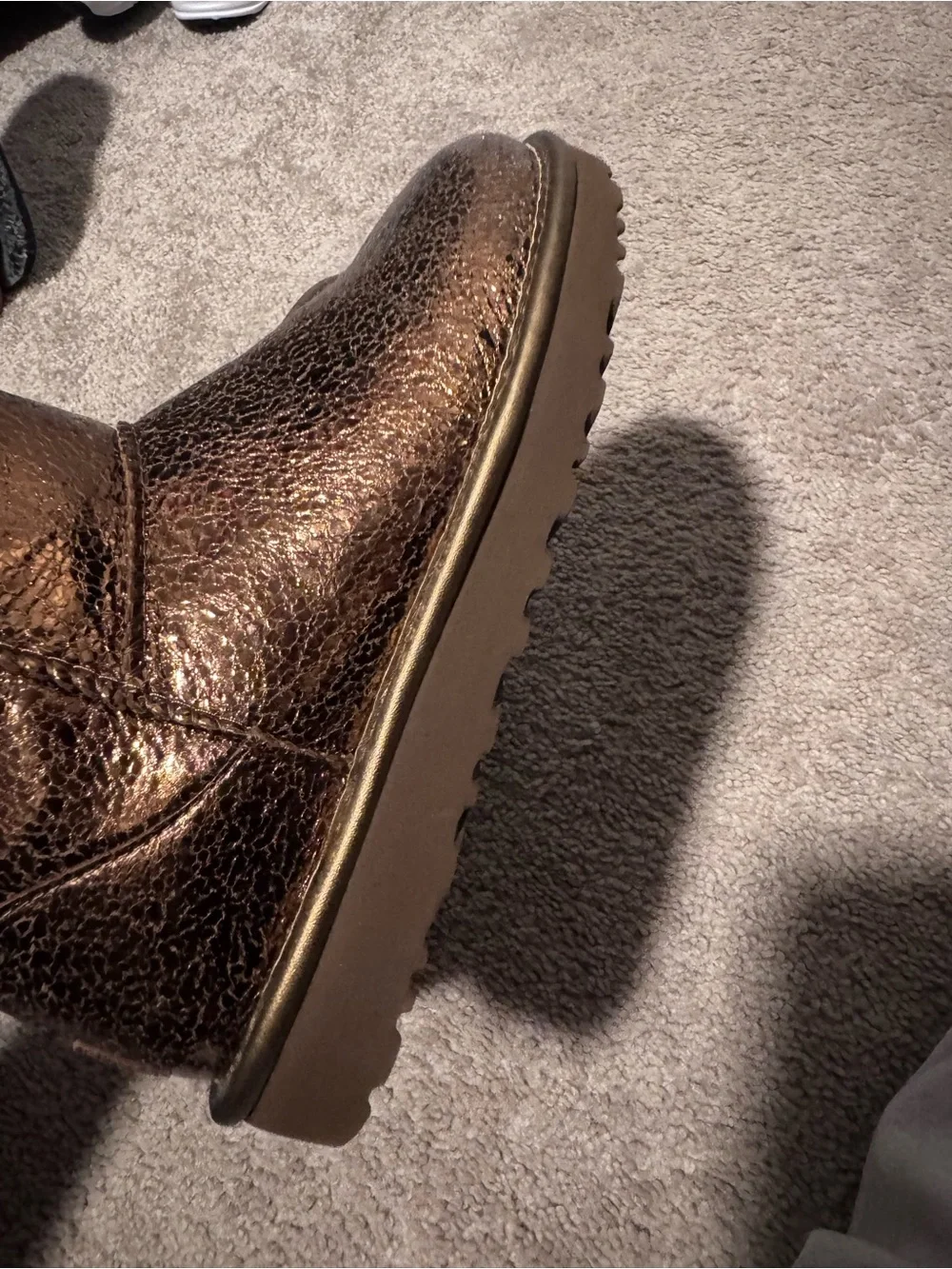 UGG Kids Metallic Bronze Short Boots
